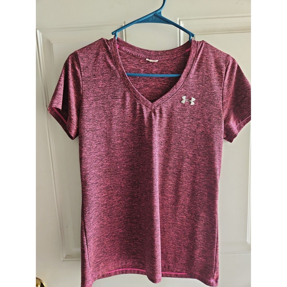Under Armour Shirt Womens Medium Tech Athletic Running V Neck